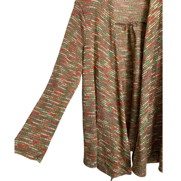New Directions Women's Cardigan Sweater Sz Medium Brown with Embellishments - Picture 4 of 8